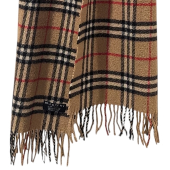 Burberry Classic Nova Check 100% Lambswool Unisex Fringe Plaid Scarf - Picture 8 of 8